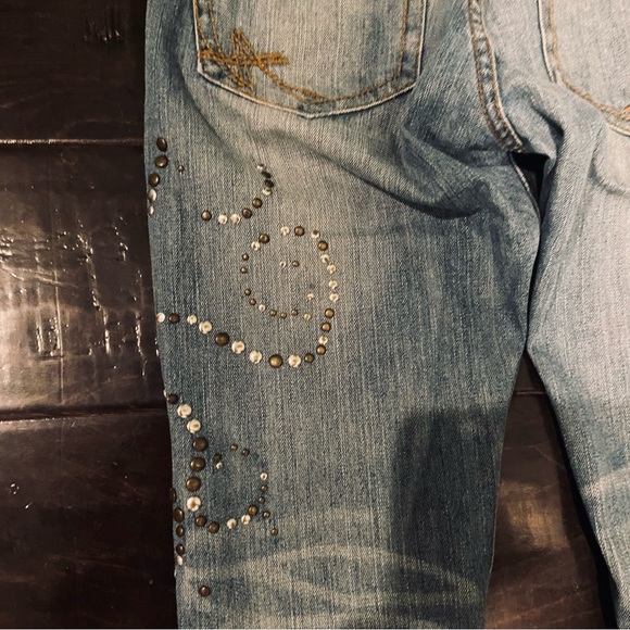 Sexy unique ABS Allen Schwartz Luxury Collection embellished jeans - Picture 8 of 16